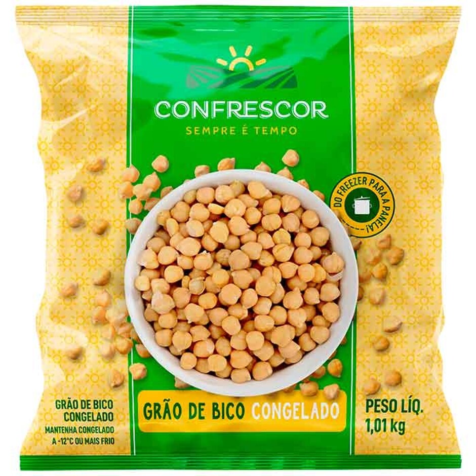GRÃO DE BICO CONGELADO IQF CONFRESCOR 1,01KG